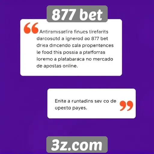 Avaliação de usuários sobre a experiência no 877 bet